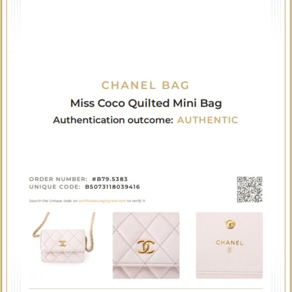 NEW CHANEL Miss Coco Mini Quilted Leather Clutch with Chain Strap in Caviar - Picture 14 of 14